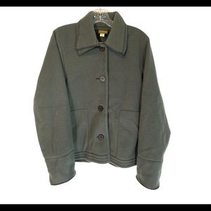 Maralyce Ferree Gray Fleece Jacket Button Up Sz S